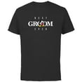 thumbnail image 1 of Disney Mickey Mouse Thumbs Up Best Groom Ever Wedding- Short Sleeve Cotton T-Shirt for Adults - Customized-Black, 1 of 5