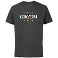 thumbnail image 1 of Disney Mickey Mouse Thumbs Up Best Groom Ever Wedding- Short Sleeve Cotton T-Shirt for Adults - Customized-Charcoal, 1 of 5