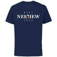 thumbnail image 1 of Disney Mickey Mouse Thumbs Up Best Nephew Ever Family- Short Sleeve Cotton T-Shirt for Adults - Customized-Navy, 1 of 5