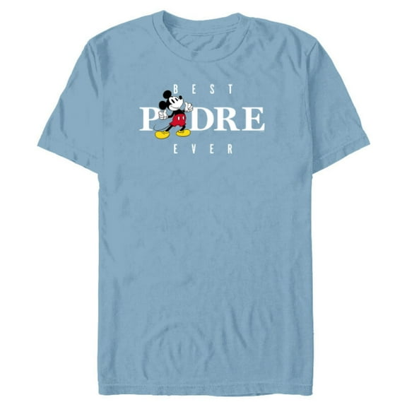 Disney Mickey Mouse Thumbs Up Best Padre Ever Día del Padre - Short Sleeve Blended T-Shirt for Adults - Customized-Ocean Blue