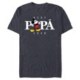 thumbnail image 1 of Disney Mickey Mouse Thumbs Up Best Papá Ever Día del Padre - Short Sleeve Blended T-Shirt for Adults - Customized-Navy Heather, 1 of 5