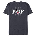 thumbnail image 1 of Disney Mickey Mouse Thumbs Up Best Pop Ever Father’s Day - Short Sleeve Blended T-Shirt for Adults - Customized-Navy Heather, 1 of 5