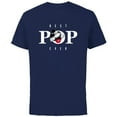 thumbnail image 1 of Disney Mickey Mouse Thumbs Up Best Pop Ever Father’s Day - Short Sleeve Cotton T-Shirt for Adults - Customized-Navy, 1 of 5