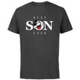 thumbnail image 1 of Disney Mickey Mouse Thumbs Up Best Son Ever Family- Short Sleeve Cotton T-Shirt for Adults - Customized-Charcoal, 1 of 5