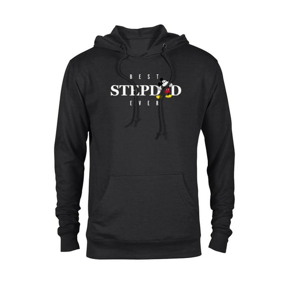 Disney Mickey Mouse Thumbs Up Best Stepdad Ever Father’s Day - Pullover Hoodie for Adults - Customized-Black