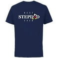 thumbnail image 1 of Disney Mickey Mouse Thumbs Up Best Stepdad Ever Father’s Day - Short Sleeve Cotton T-Shirt for Adults - Customized-Navy, 1 of 5