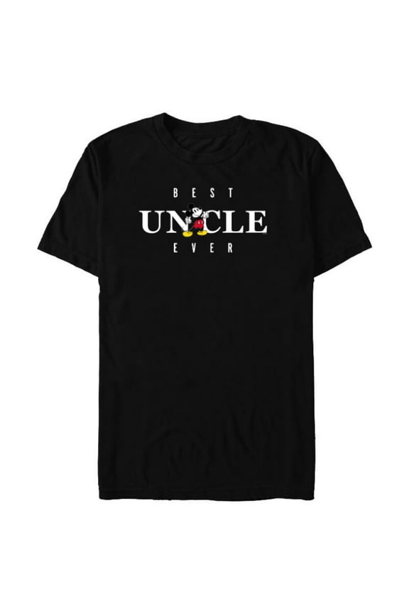 Mickey Mouse Thumbs Up Best Uncle Ever Father’s Day - Short Sleeve Blended T-Shirt for Adults - Customized-Black