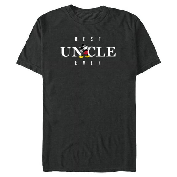 Disney Mickey Mouse Thumbs Up Best Uncle Ever Father’s Day - Short Sleeve Blended T-Shirt for Adults - Customized-Dark Heather