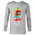 thumbnail image 1 of Disney Mickey Mouse Tie Dye Silhouette - Long Sleeve T-Shirt for Men - Customized-Athletic Heather, 1 of 5