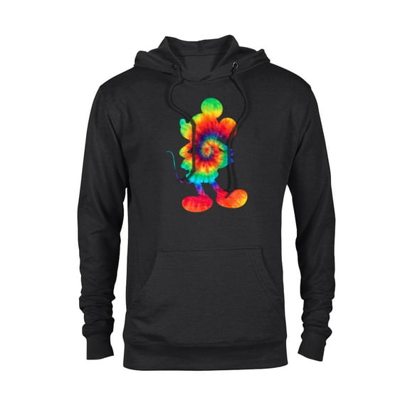 Disney Mickey Mouse Tie Dye Silhouette - Pullover Hoodie for Adults - Customized-Black