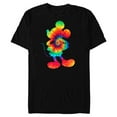 thumbnail image 1 of Disney Mickey Mouse Tie Dye Silhouette - Short Sleeve Blended T-Shirt for Adults - Customized-Black, 1 of 5