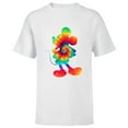 thumbnail image 1 of Disney Mickey Mouse Tie Dye Silhouette - Short Sleeve T-Shirt for Kids - Customized-White, 1 of 5