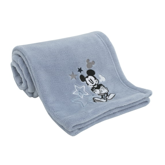 Disney Mickey Mouse - Timeless Mickey Baby Blue Super Soft Baby Blanket