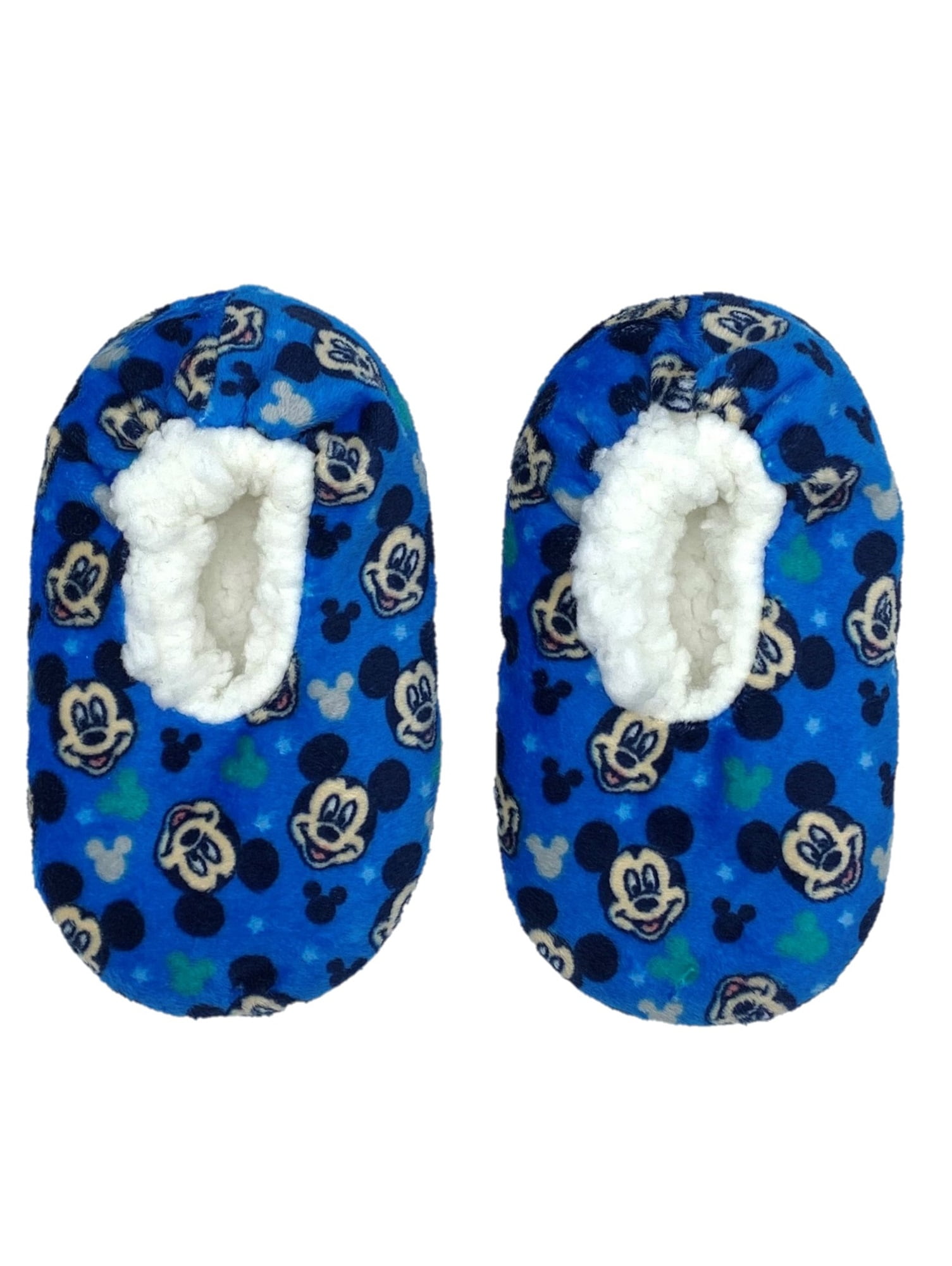 Disney Mickey Mouse, Toddler Boy Fuzzy Babba Slipper Socks, 1Pack