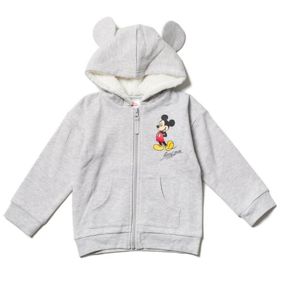 Disney Mickey Mouse Toddler Boy Girl Fleece Zip Up Hoodie