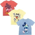 thumbnail image 1 of Disney Mickey Mouse Toddler Boys 3 Pack Pullover Graphic T-Shirts Yellow/Red/Blue 3T, 1 of 5