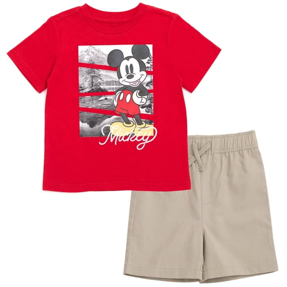 Disney Mickey Mouse Toddler Boys Cosplay T-Shirt and Shorts Outfit Set Toddler to Big Kid