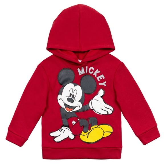 Disney Mickey Mouse Toddler Boys Fleece Pullover Hoodie Infant to Little Kid