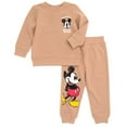 thumbnail image 1 of Disney Mickey Mouse Toddler Boys' Fleece Sweatshirt and Pants Set Mickey Pluto Brown, 1 of 6
