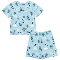 Disney Mickey Mouse Toddler Boys French Terry T-Shirt and Shorts Outfit Set