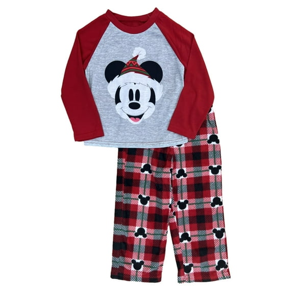 Disney Mickey Mouse Toddler Boys & Girls Holiday Pajamas Sleep Set 2T
