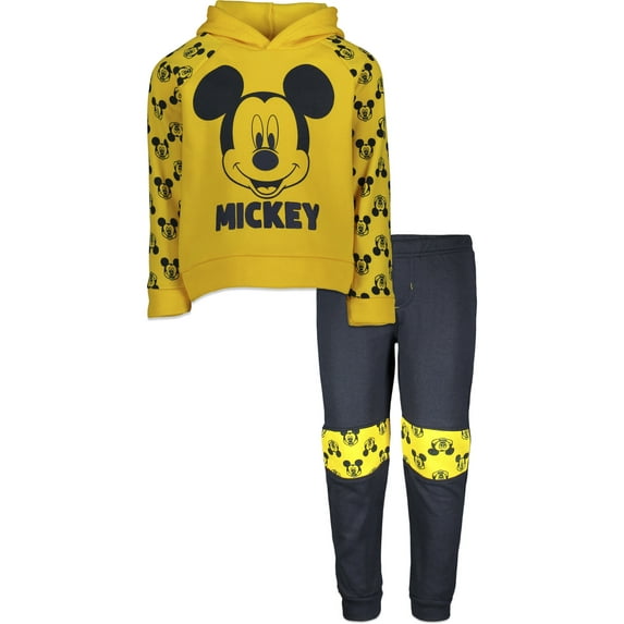 Disney Mickey Mouse Toddler Boys Hoodie & Pants Yellow 3T