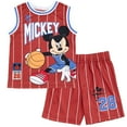 thumbnail image 1 of Disney Mickey Mouse Toddler Boys Mesh Jersey Tank Top and Basketball Shorts Athletic Toddler to Little Kid, 1 of 5