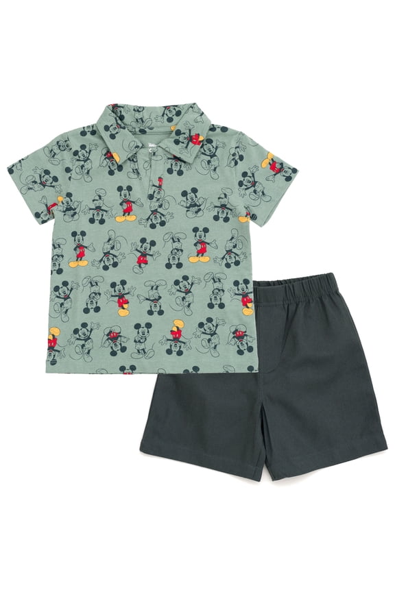 Mickey Mouse Toddler Boys Polo Shirt and Shorts 2T