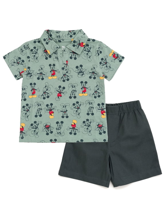 Mickey Mouse Toddler Boys Polo Shirt and Shorts 3T