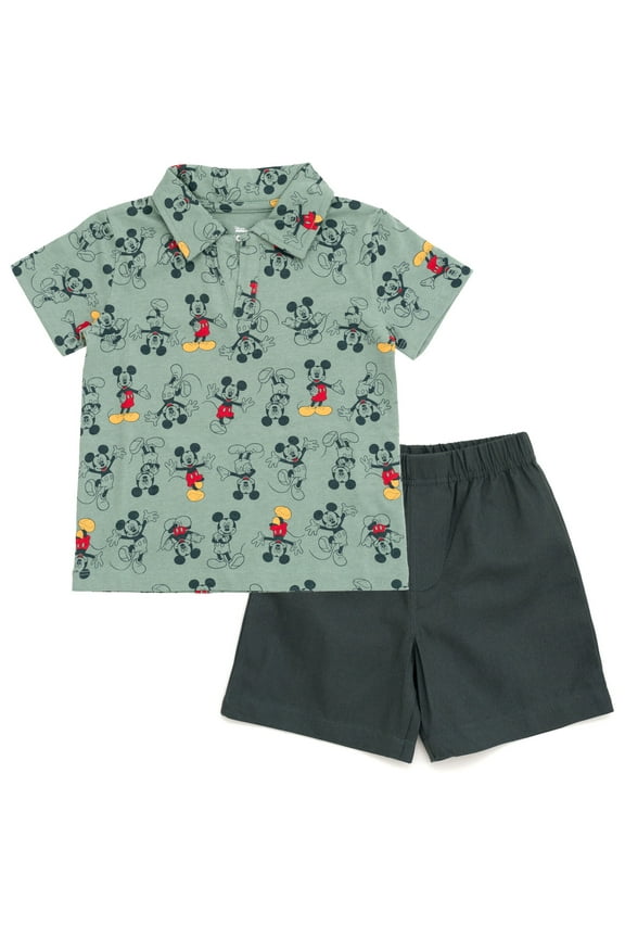 Mickey Mouse Toddler Boys Polo Shirt and Shorts 3T