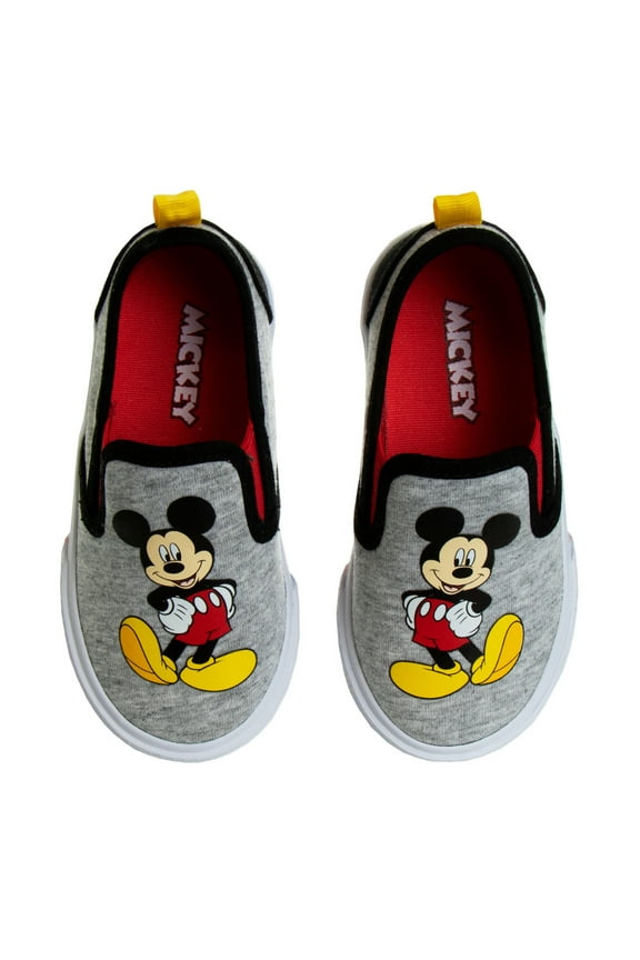 Mickey Mouse Toddler Boys' Slip-on Flat Heel Canvas Sneakers