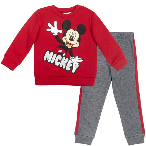 Disney Mickey Mouse Toddler Boys Sweatshirt and Jogger Pants Set Infant to Little Kid