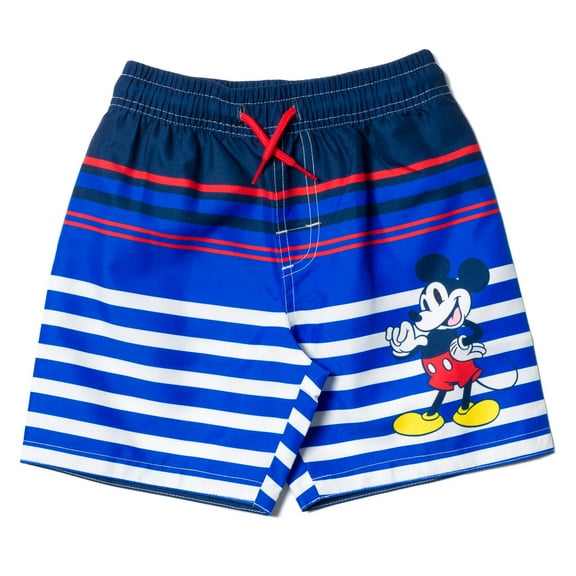 Disney Mickey Mouse Toddler Boys Swim Trunks Bathing Suit Blue 3T
