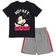 thumbnail image 1 of Disney Mickey Mouse Toddler Boys T-Shirt and Mesh Shorts Outfit Set Infant to Little Kid, 1 of 5