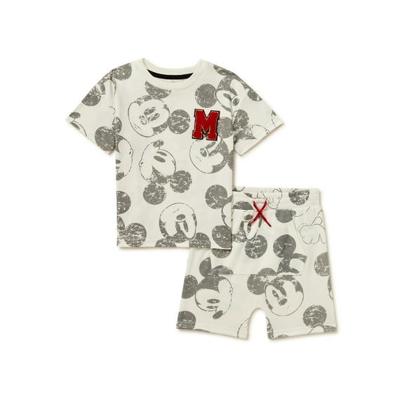 Disney Mickey Mouse Toddler Boys T-Shirt and Shorts, 2-Piece Set, Sizes 12 Months-5T