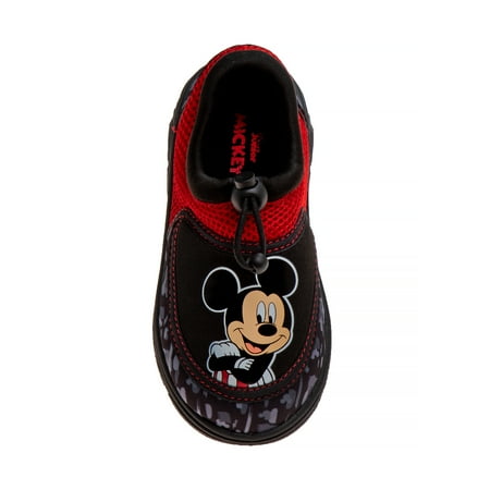 Disney Mickey Mouse Toddler Boys Water Shoes with Bungee Cord Closure