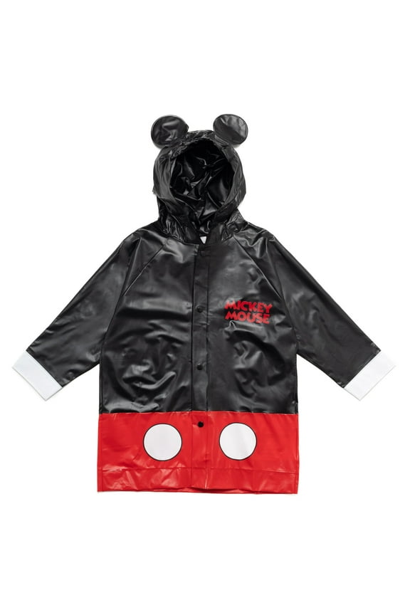 Mickey Mouse Toddler Boys Waterproof Rain Jacket Toddler to Little Kid