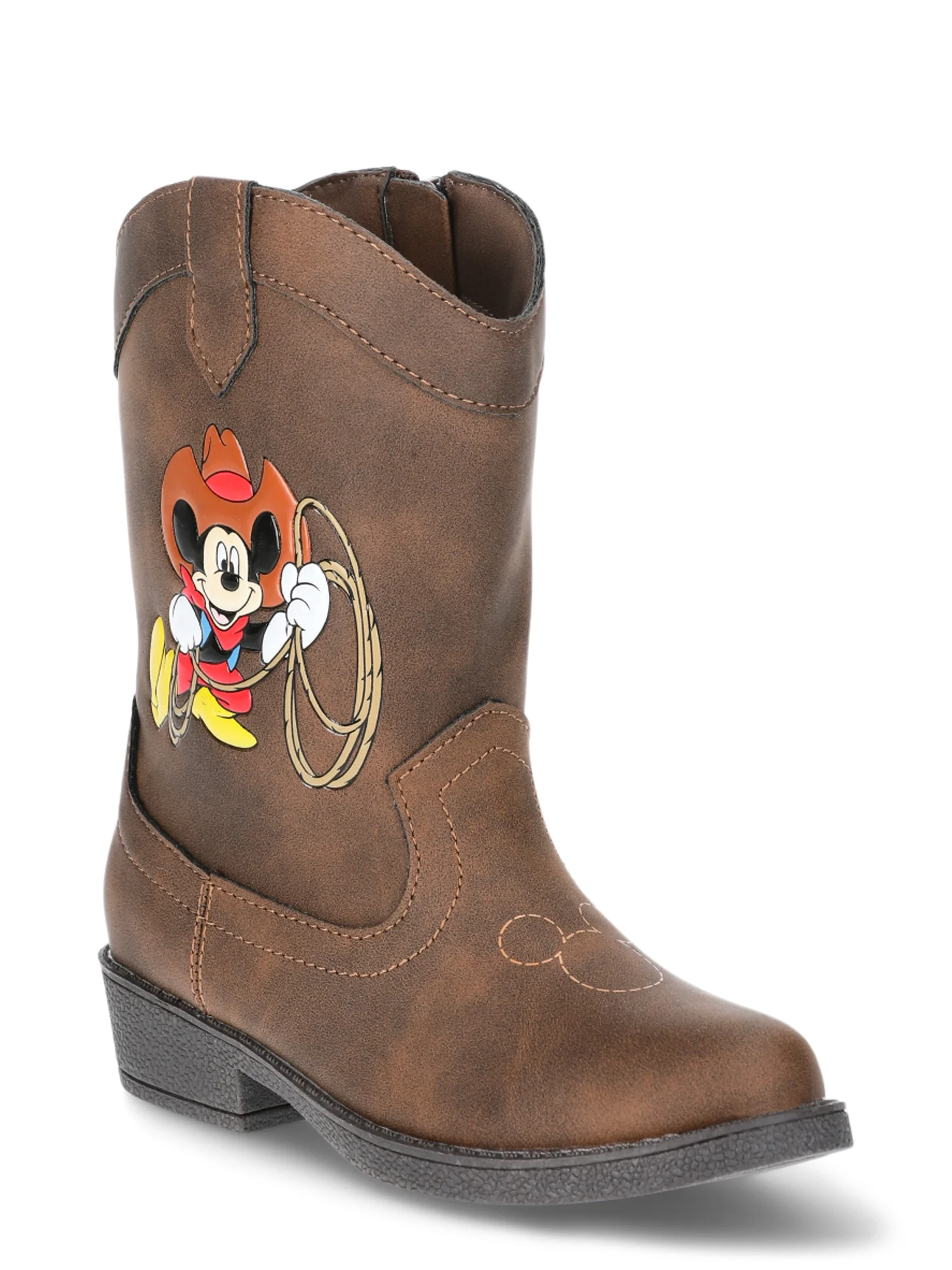 Mickey Mouse Toddler Boys Cowboy Boots with Zipper - Western