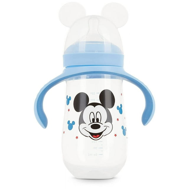 Disney Mickey Mouse Training Bottle Sippy Cup Handles Toddlers, BPA