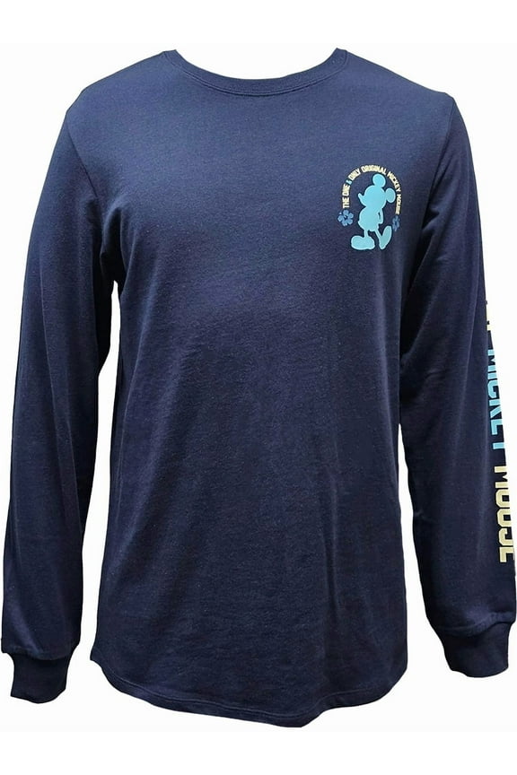 Mickey Tropical Adult Long Sleeve Tee Shirt, S-2XL (Unisex)