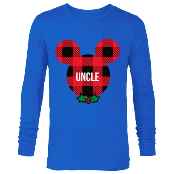 Disney Mickey Mouse UNCLE Holiday Family - Long Sleeve T-Shirt for Men - Customized-Navy