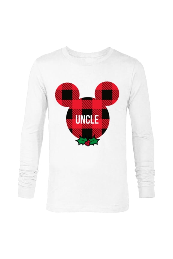 Mickey Mouse UNCLE Holiday Family - Long Sleeve T-Shirt for Men - Customized-White