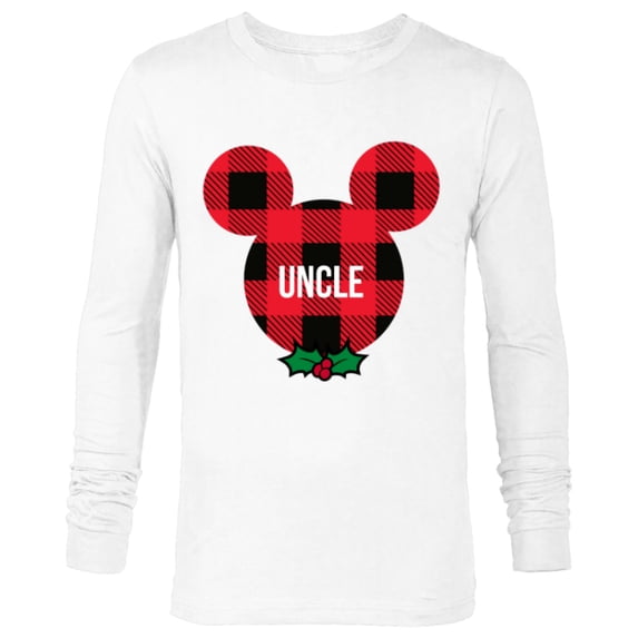 Disney Mickey Mouse UNCLE Holiday Family - Long Sleeve T-Shirt for Men - Customized-White