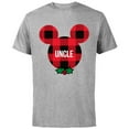 thumbnail image 1 of Disney Mickey Mouse UNCLE Holiday Family - Short Sleeve Cotton T-Shirt for Adults - Customized-Athletic Heather, 1 of 5