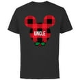 thumbnail image 1 of Disney Mickey Mouse UNCLE Holiday Family - Short Sleeve Cotton T-Shirt for Adults - Customized-Black, 1 of 5