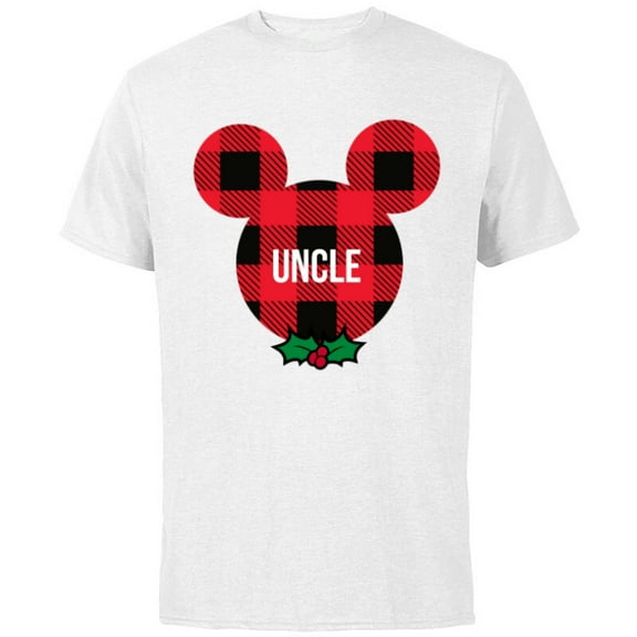 Disney Mickey Mouse UNCLE Holiday Family - Short Sleeve Cotton T-Shirt for Adults - Customized-White