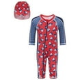 thumbnail image 1 of Disney Mickey Mouse UPF 50+ Sunsuit and Swim Hat Swimwear Set Newborn to Infant, 1 of 5