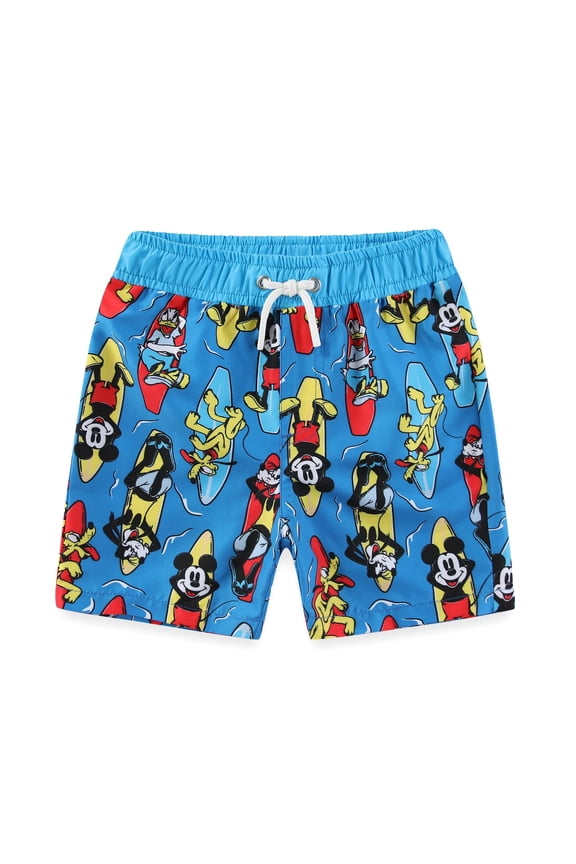 Mickey Mouse UPF 50+ Swim Trunks Bathing Suit (Boys), Sizes 2T-6
