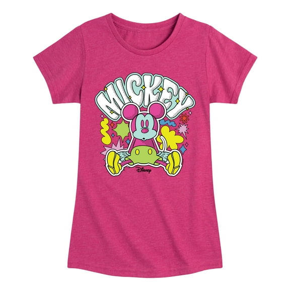 Disney - Mickey Mouse - Uh Oh Mickey - Toddler & Youth Girls Short Sleeve Graphic T-Shirt