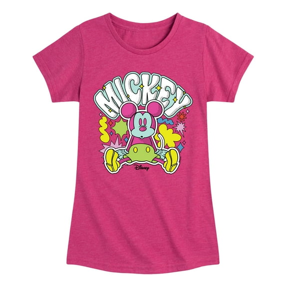 Disney - Mickey Mouse - Uh Oh Mickey - Toddler & Youth Girls Short Sleeve Graphic T-Shirt